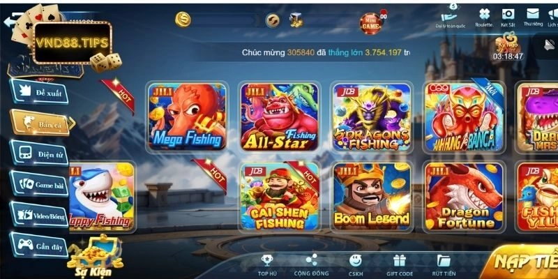 Ưu điểm của sảnh game săn ngư tại VND88