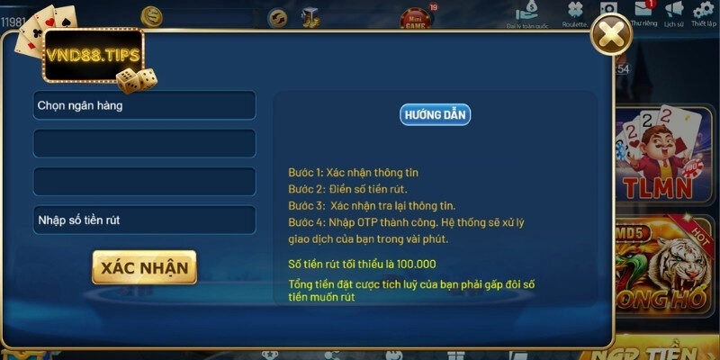 Quy định về việc rút tiền